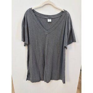 Soma Gray V-Neck Short Sleeve Oversized Pajama Top Womens T-Shirt Medium